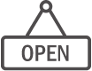 Open Sign icon for business security services