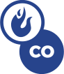 fire and co icons for fire and CO protection services