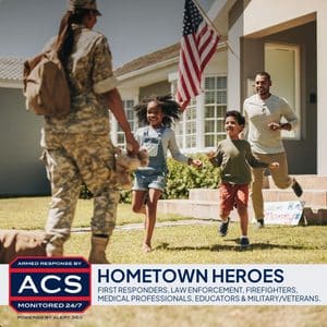 Service member returning home to family - Hometown Heroes offer for first responders, law enforcement, firefighters, medical professionals, educators and military/veterans